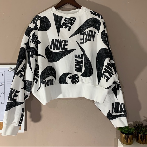 SOLD Nike Icon Print Crewneck Fleece Sweatshirt - Picture 6 of 10